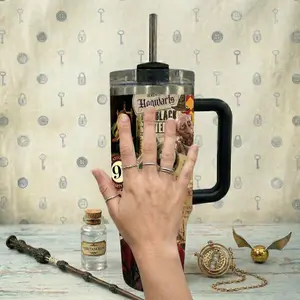 Wizard Tumbler 40oz (Theme box not included),  Magic School Tumbler, Gift for Hary Fans, Cozy Poter Tumbler, Gift For Fans