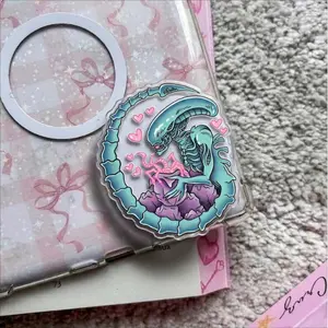 Xenomorph Alien Egg MagSafe Phone Grip, Sci-Fi Horror Aesthetic Griptok, Cute Xenomorph Phone Stand, Trendy Space Horror Accessory, Unique Fan Gift