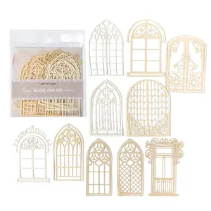 Vintage Laser-cut Floral Pattern Material Package,10pcs,Decorative For DIY Scrapbook Journal