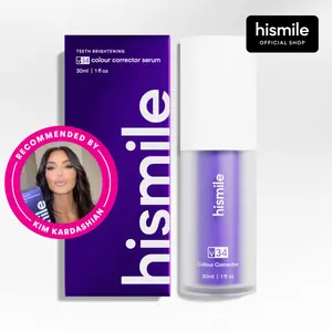 [Recommended by Kim Kardashian] Hismile V34 Colour Corrector - Tooth Stain Concealer, Temporary Brightening Booster, Purple Toothpaste, Colour Correcting