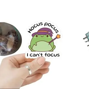 Hocus Pocus I Can't Focus Funny Sticker for ADHD , Meme Sticker