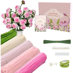 500pcs Pipe Cleaners Craft for Flowers,Chenille Stems for DIY Flower Making Kit,Creative Projects for DIY Art and Craft,Ideal for Holiday Decoration(Rose)