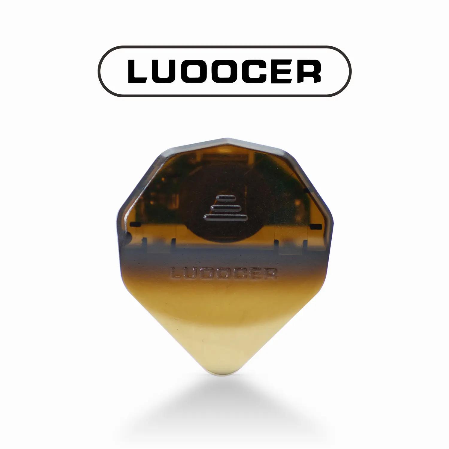 UZZ Auto LED Glowing Guitar Picks -Dazzling Colourful llluminated Guitar Plectrum for Acoustic Electric and Bass Guitar-Amber