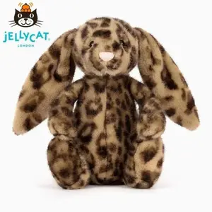 Jellycat Cobblehop Leopard Print Bunny Plush with Dust Bag NWT  Stuffed Animal Cute Bunny Toy  Soft Cartoon Doll