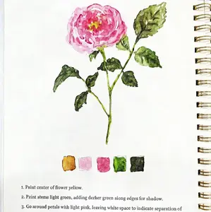 Orchid Watercolor Sketchbook Vibrant Floral Art Pad for Watercolor Acrylic & Markers Perfect for Beginners & Artists Versatile Art Media