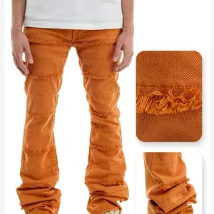 Men’s flare orange jeans