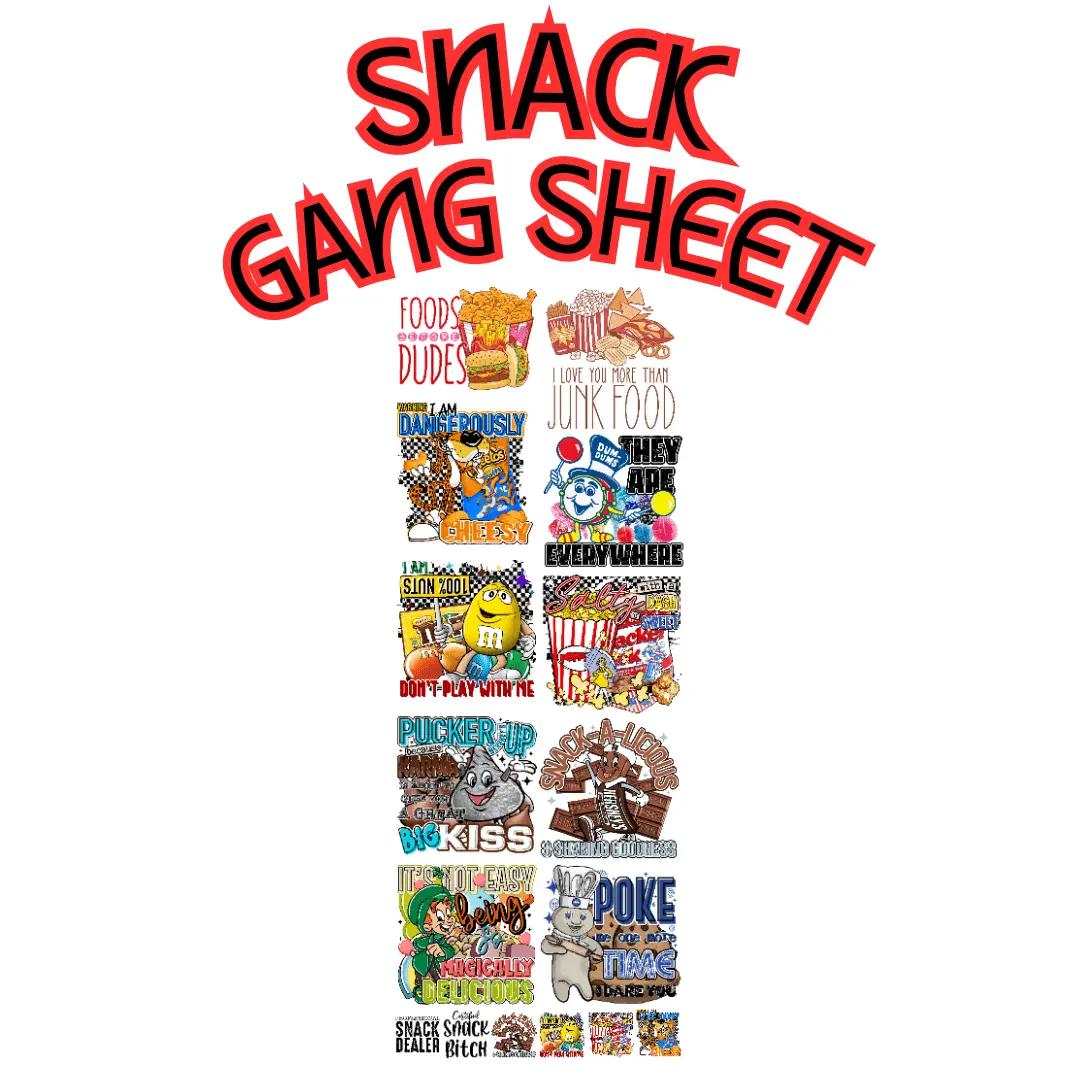 Pro Blanks DTF Gang Sheet - 22x60in Premade Direct-to-Film Transfer Sheets, Vibrant Customized Craft Supplies for Any Color Fabric, Durable After 50+ Washes, DIY Projects
