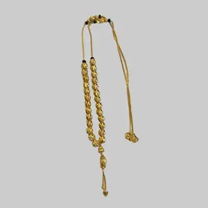 Women's New Style Mangalsutra - Gold Plain Chain with Gold-Plated Beads, Black Beads - Elegant Ethnic Jewelry Sets for Indian Women