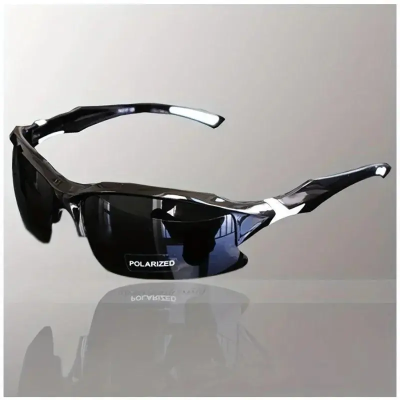 Unisex 4-Packs Rimless Polarised Lens Sports Sunglasses - Resin Lens, Anti-Glare, Windproof Sun Protection for Running, Driving, Baseball (For Travel, Outdoor Enthusiasts, Sports & Outdoor Eyewear), Fishing