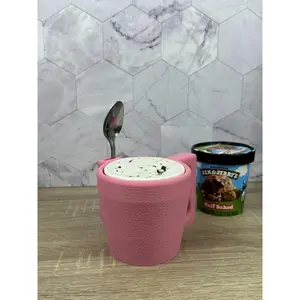 Ice Cream Pint Cozie / Insulated Cup / Holder Standard Size | Keep Your Hands Freeze Free From Cold Ice Cream