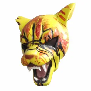 Tiger Mask Hotline Miami Tony Mask, Bloody Animal Latex Full Face Cover, Halloween Party Props, Carnival Supplies, Cosplay animal head mask,tmnt costume