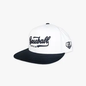 Established Snapback Hat - White/Black