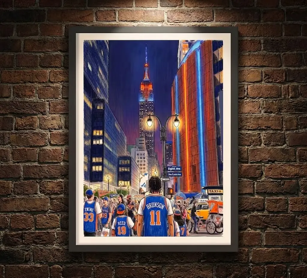New York Basketball Playoffs Print, Jalen Brunson, NYC Playoff Nights, New York Sports Poster - No Frame, Championship Team Poster, Basketball Fan Decor, Knicks Finals
