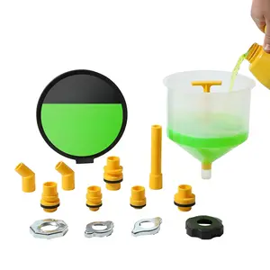 No-Spill Coolant Funnel Kit, 15 Piece Fluid and Oil Funnel Set, Allows Access To Hard-To-Reach Radiators