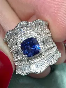 1 PC Glamorous Cubic Zirconia Ring For Women Wedding Engagement Valentine's Day Party Gift