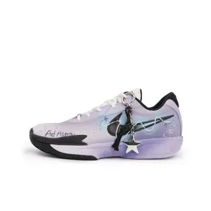 Nike Air Zoom G.T. Cut Academy Basketball Shoes for Men and Women with Custom Starry Night Airbrush, Gradient, Splatter Design, Low-Top, Non-Slip, Durable