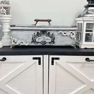 Shabby Chic rustic french country storage box