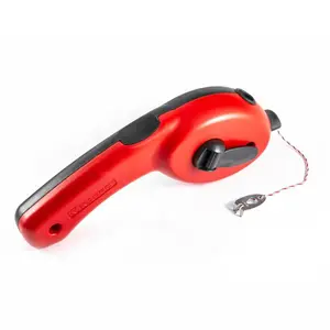 Kapro 213 Ergonomic Chalk Line Tool - No-Spill Refill, Compact 4 in. Frame, Durable Bi-Material Box, 100' Line for Carpentry & Construction