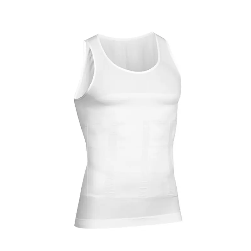 Upgraded Men's Compression Shirt - Breathable Slimming Vest for Chest & Belly Control, Posture Support Workout Tank Top for Gym & Daily Wear