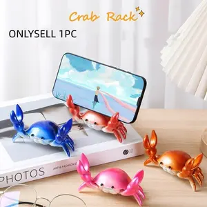 Cute Crab-Shaped Cellphone Stand & Pen Holder, Multifunctional Lazy Design Creative Gift for Home Office Desk Organizer, Desk Mount, Mobile Phone Holder