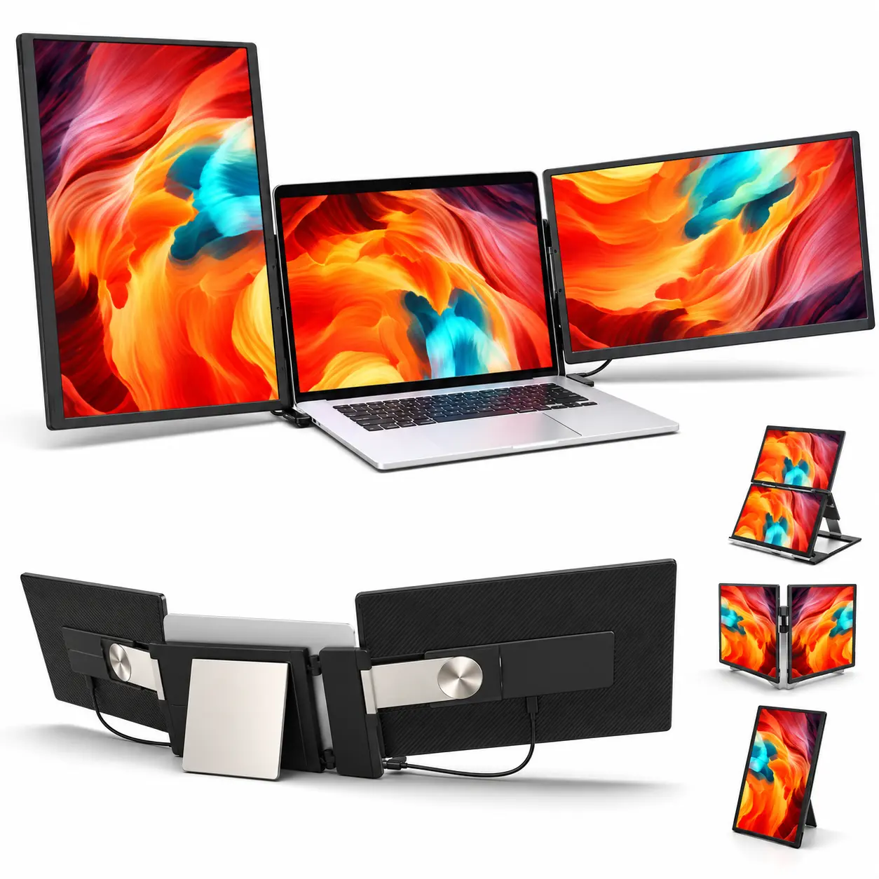 15.6" Laptop Screen Extender, Detachable Portable Monitor for Work & Travel