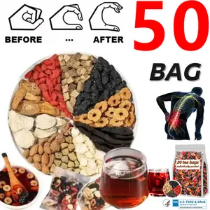 Kidney Tea, Chinese kidney Tea for Men and Women-Containing Ginseng, Wolfberry, Red Dates, Mulberry, Maca Yellow Essence herbal tea  Beverage | Non-GMO, Caffeine-Free Wellness Tea