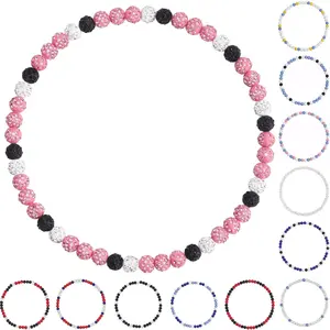 Baseball Ice Necklace - Baseball Beaded Necklace - Bling Baseball Necklace - Athlete Inspired Rhinestone Necklace Accessories  for Men Women Baseball Lovers