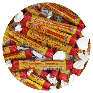 Long Boys Coconut Candy 1 lb Bag - Approx. 40 Individually Wrapped Chewy Coconut Caramel Candies, Classic Sweet Treat for Sharing & Snacking