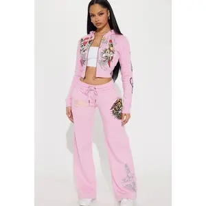 Ed Hardy Tiger Roar Pant - Pink 8