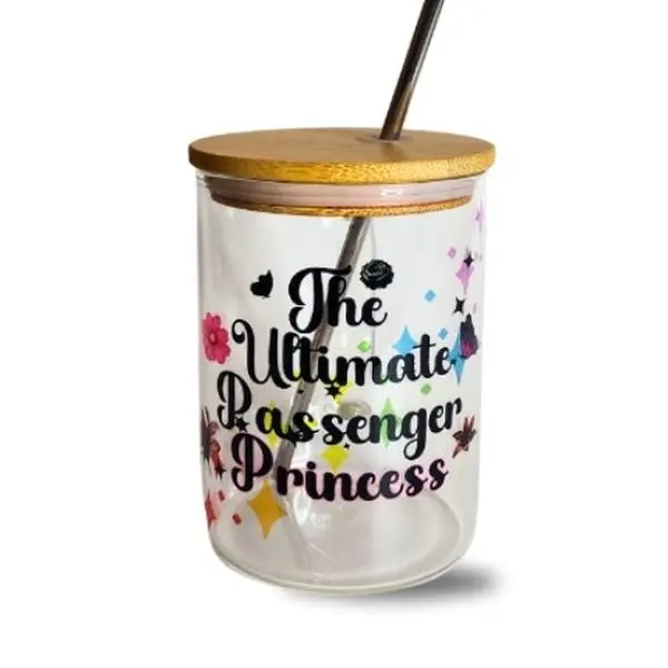 Passenger Seat Princess Mug with Straw Ceramic Reusable Washable Coffee Cup Tumbler Drinkware for Ultimate Princess - Reuse