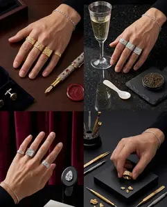 3pcs/set Elegant Square Nugget Ring - Ring for Men & Women