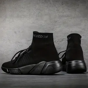 UYCEKK Men'S Slip-On High-Top Sneakers| Odor-Resistant, Lightweight and Breathable with Fabric Upper and EVA Sole