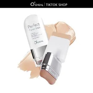 O'CHEAL Face Foundation Contour Stick - Long-Wear, Lightweight, Brightening, Alcohol-Free, Oil-Control Makeup Products, Blemish Concealer for All Skin Types, 04#WHEAT Cosmetic