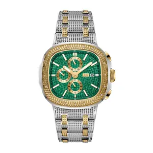 JBW Men's Heist Two-Tone Diamond Green Dial Watch