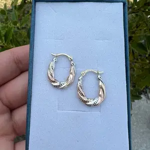 Arracadas de oro de 14k