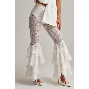 COACHELLA LACE RUFFLE PANTS
