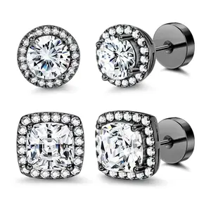 Real gold-plated brass, zircon-studded, starry sky design, luxurious high-end women's earring set