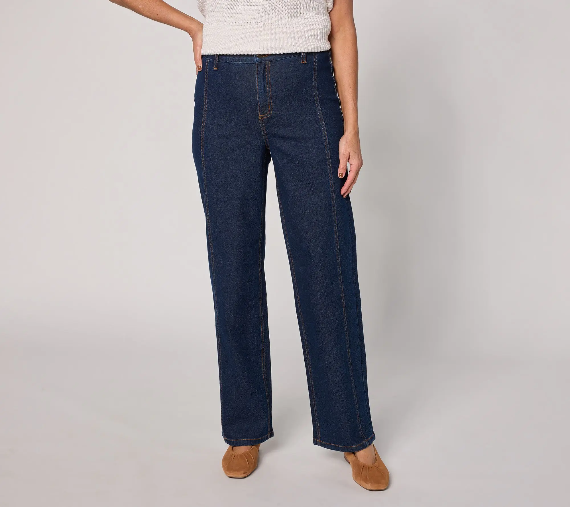 Denim & Co. Regular Classic Stretch Tapered Ankle Jeans