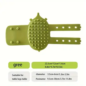 [Multi-Functional Rubber Cat Scratcher] Rubber Self Grooming Brush Cat Scratcher - Wall & Table Leg Mountable, Flexible Bristles, Non-Electric Pet Massage & Fur Removal Tool