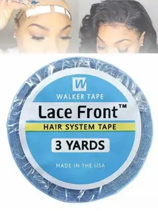 0.8cm*3Yards Lace Front Wig Tape Waterproof Strong Adhesive Double Sided Wigs Tape Lace Front Support Tapes Hairpiece Tapes for Wig Hair Extension
