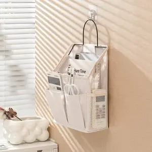 1-pack/2-pack Fabric storage hanging bags, wall-mounted dormitory wall-mounted storage bags, door hanging pockets, wall-mounted storage bags, wall-mounted organizer boxes with pockets, dormitory bathroom bedroom hanging storage baskets.