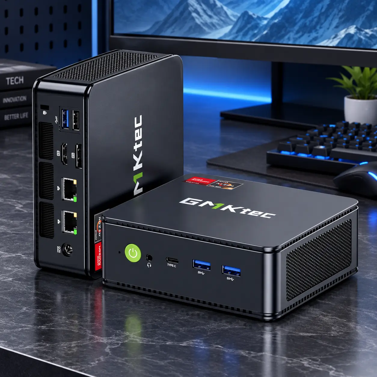 [HOT] Mini Gaming PC, AMD Ryzen 5 7640HS(up to 5.0GHz) , 16GB RAM 1TB SSD, Desktop Mini Computers, NucBox M6 Ultra Mini PC