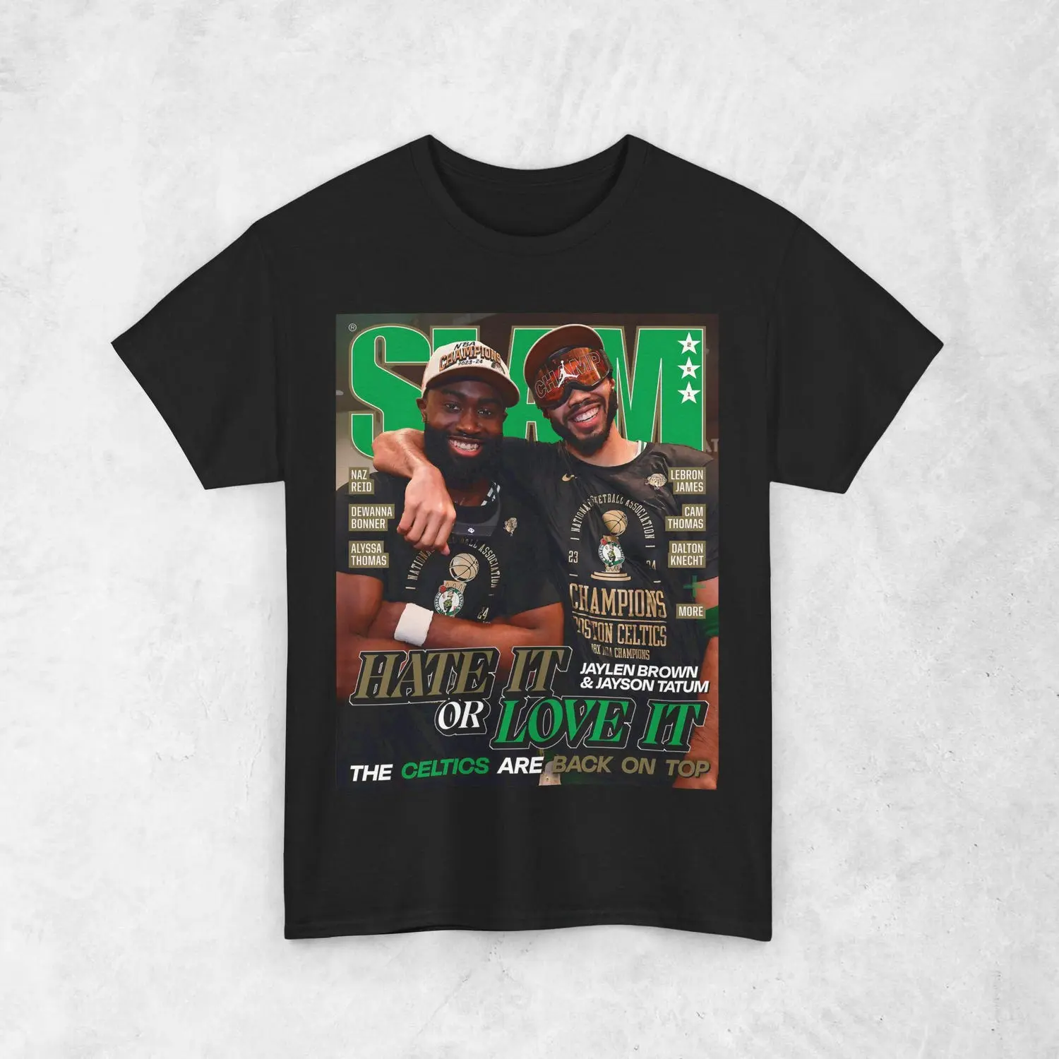Jayson Tatum & Jaylen Brown Shirt, SLAM Cover T-Shirt, Unisex Sports Tee, Vintage Retro Basketball Streetwear, Gift