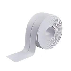 2 Rolls 3.2m Sealing Tape, 3.8cm Width, Includes Plastic Scraper, Waterproof Self-Adhesive Strip for Bathroom & Kitchen Use