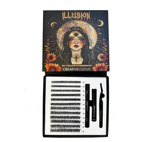 Illusion DIY Eyelash Extension Kit - Vegan Faux Mink DIY Eyelash Cluster Set