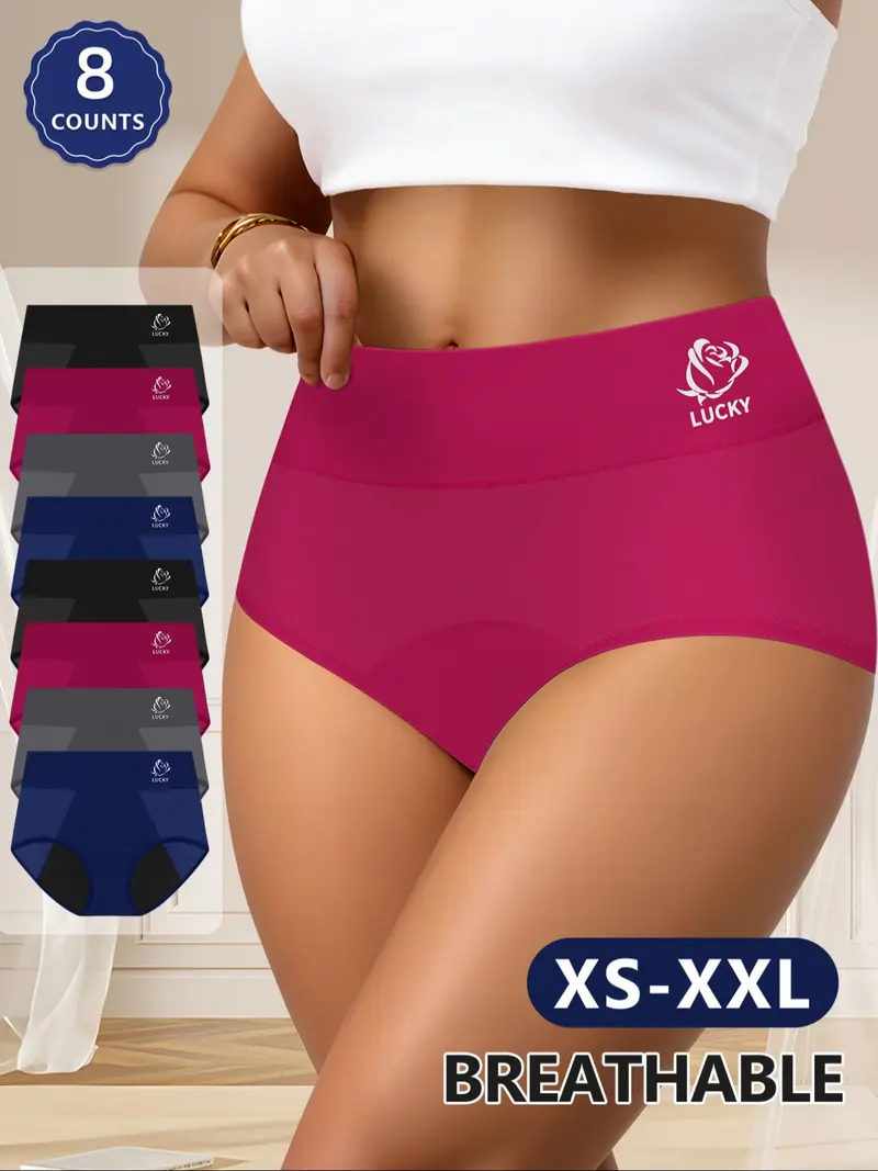 thumbnail image 2 of 6-Pack Women's Period Underwear – Menstrual Leak-Proof Breathable Cotton Briefs 2 of 3