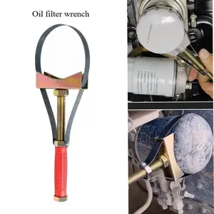 Adjustable Oil Filter Wrench for Car Maintenance, Steel Band Design Fits Various Oil Filters, Easy Installation, Efficient Tool for Auto Care, Car Repair Tools