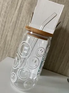 Smily Face Glass Cup