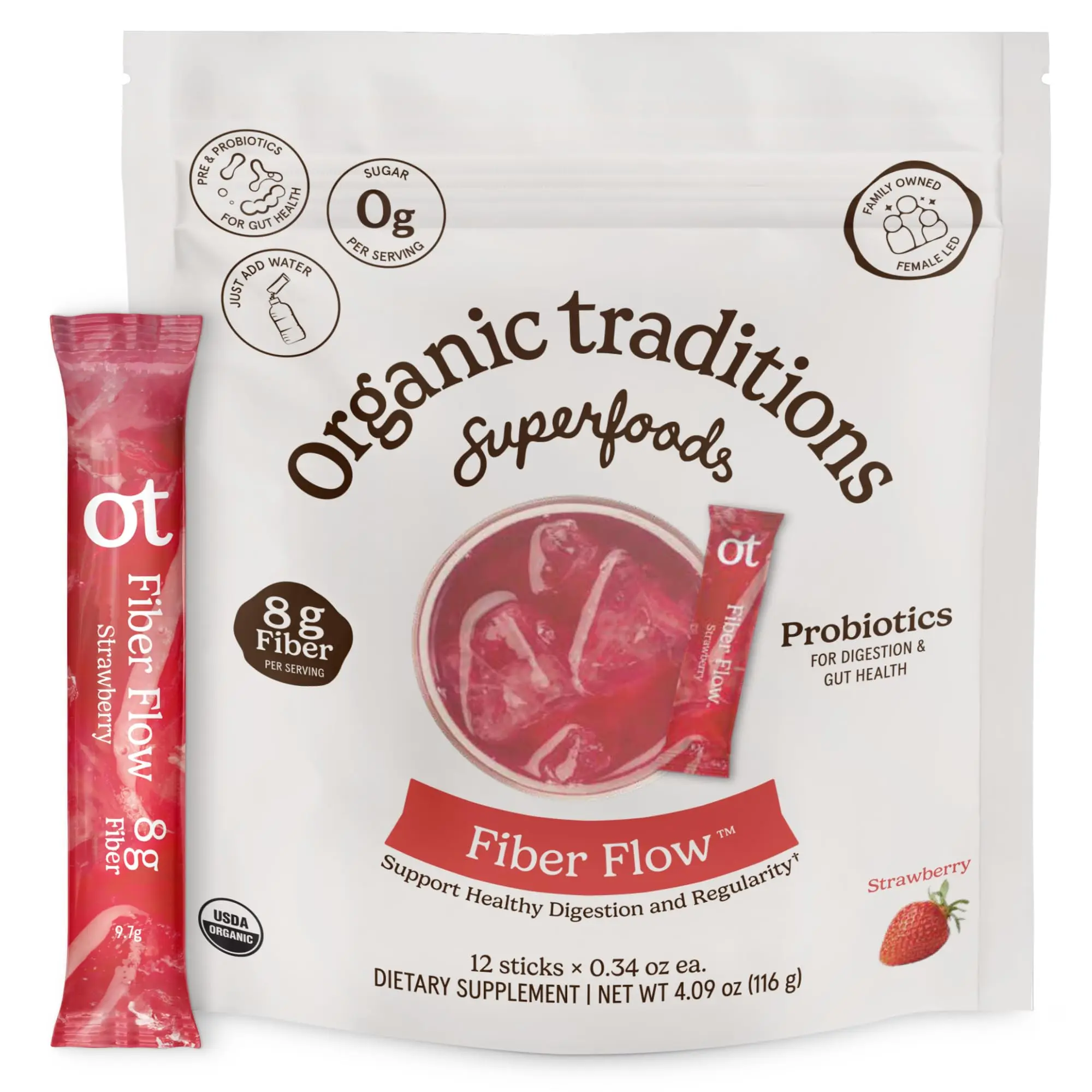 Organic Traditions Fiber Flow - Fiber Supplement