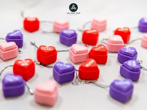 Clicker Conversation Hearts 3 Pack - Clicky Heart - Valentines Day - Fidget Clicker - Key Clicker - Fidget Key Clicker - Heart Fidget - Heart Figurine Clicker - Heart Statue Clicker - Heart Figure